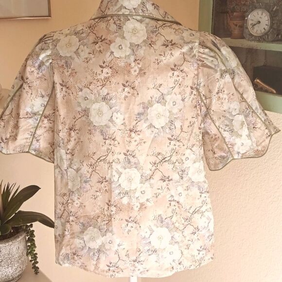 Enyro Softly Spoken Blouse. Retro. Cotton - Picture 8 of 13